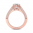 FlyerFit® 14K Pink Gold Micropave Engagement Ring