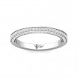 FlyerFit® 14K White Gold Micropave Bead Set Wedding Band