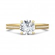 FlyerFit® 14K Yellow Gold Micropave Engagement Ring