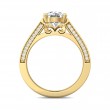 FlyerFit® 14K Yellow Gold Micropave Engagement Ring