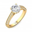 FlyerFit® 14K Yellow Gold Micropave Engagement Ring