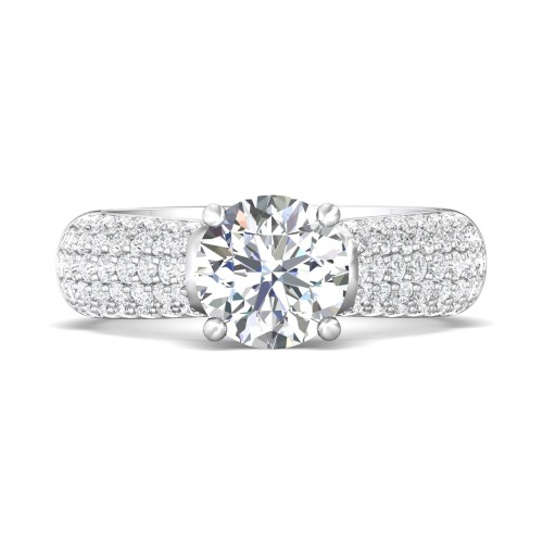 FlyerFit&reg; 14K White Gold Encore Engagement Ring