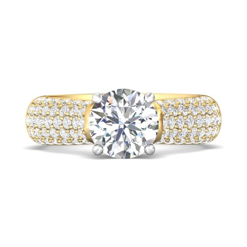 FlyerFit&reg; 14K Yellow and 14K White Gold Encore Engagement Ring