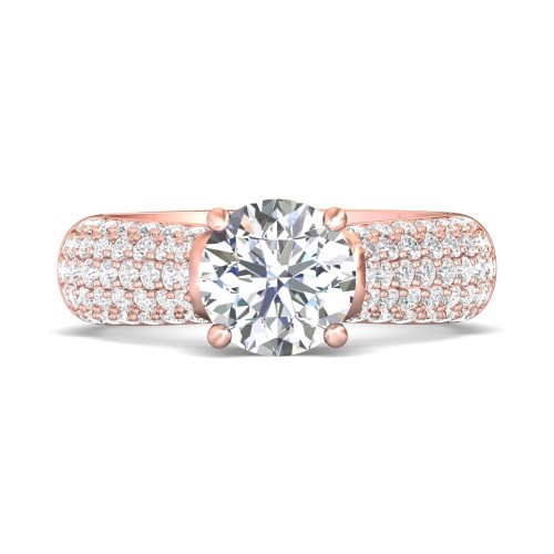 FlyerFit&reg; 18K Pink Gold Encore Engagement Ring