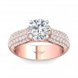FlyerFit® 14K Pink Gold Shank And White Gold Top Encore Engagement Ring
