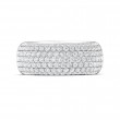 FlyerFit® 14K White Gold Micropave Wedding Band