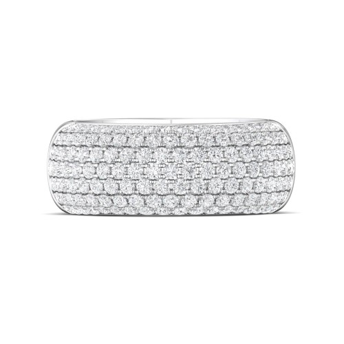 FlyerFit&reg; Platinum Micropave Wedding Band