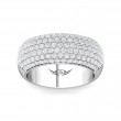 FlyerFit® 14K White Gold Micropave Wedding Band