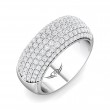 FlyerFit® 14K White Gold Micropave Wedding Band