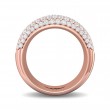FlyerFit® 14K Pink Gold Micropave Wedding Band