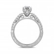 FlyerFit® 18K White Gold Vintage Engagement Ring