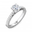 FlyerFit® 18K White Gold Vintage Engagement Ring