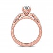 FlyerFit® 14K Pink Gold Vintage Engagement Ring