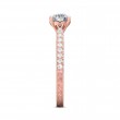 FlyerFit® 14K Pink Gold Vintage Engagement Ring