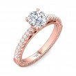 FlyerFit® 14K Pink Gold Vintage Engagement Ring