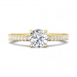 FlyerFit® 18K Yellow Gold Vintage Engagement Ring