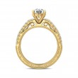 FlyerFit® 18K Yellow Gold Vintage Engagement Ring
