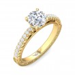 FlyerFit® 18K Yellow Gold Vintage Engagement Ring