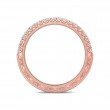 FlyerFit® 14K Pink Gold Vintage Wedding Band