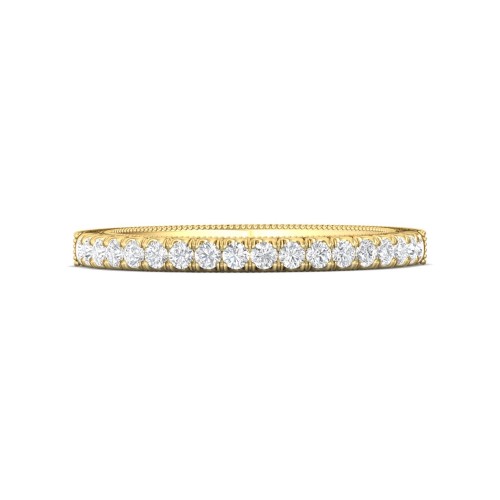 FlyerFit&reg; 14K Yellow Gold Vintage Wedding Band