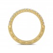 FlyerFit® 18K Yellow Gold Vintage Wedding Band