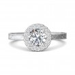 FlyerFit® 18K White Gold Vintage Engagement Ring