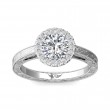 FlyerFit® 18K White Gold Vintage Engagement Ring