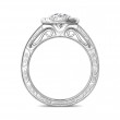 FlyerFit® 18K White Gold Vintage Engagement Ring