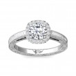 FlyerFit® Platinum Vintage Engagement Ring