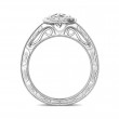 FlyerFit® Platinum Vintage Engagement Ring