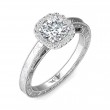 FlyerFit® Platinum Vintage Engagement Ring