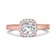 FlyerFit® 14K Pink Gold Vintage Engagement Ring