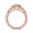FlyerFit® 14K Pink Gold Vintage Engagement Ring