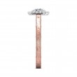FlyerFit® 18K Pink Gold Shank And White Gold Top Vintage Engagement Ring