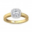 FlyerFit® 14K Yellow and 14K White Gold Vintage Engagement Ring