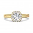 FlyerFit® 18K Yellow Gold Vintage Engagement Ring