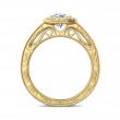 FlyerFit® 18K Yellow Gold Vintage Engagement Ring