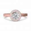 FlyerFit® 14K Pink Gold Vintage Engagement Ring