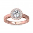 FlyerFit® 14K Pink Gold Vintage Engagement Ring