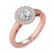 FlyerFit® 14K Pink Gold Vintage Engagement Ring