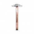 FlyerFit® 14K Pink Gold Shank And White Gold Top Vintage Engagement Ring