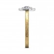 FlyerFit® 18K Yellow Gold Shank And White Gold Top Vintage Engagement Ring