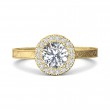 FlyerFit® 18K Yellow Gold Vintage Engagement Ring