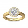 FlyerFit® 18K Yellow Gold Vintage Engagement Ring