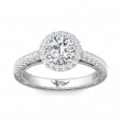 FlyerFit® 14K White Gold Vintage Engagement Ring