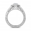 FlyerFit® 14K White Gold Vintage Engagement Ring