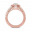 FlyerFit® 14K Pink Gold Vintage Engagement Ring