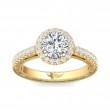 FlyerFit® 14K Yellow Gold Vintage Engagement Ring
