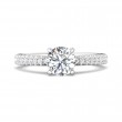 FlyerFit® Platinum Micropave Engagement Ring