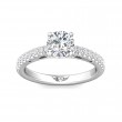 FlyerFit® Platinum Micropave Engagement Ring